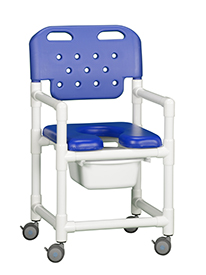 Economy Shower Commode w/Open Front Soft and New Backrest