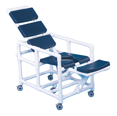 Super Deluxe Reclining Shower Chair Commode